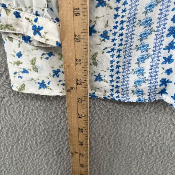 Lucky Brand Megan Floral Popover Shirt Cottagecore prairie Size Small - Picture 7 of 10
